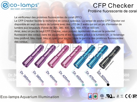 Coral Checker CFP (protéine de fluorescence)- 475nm Eco-lamps®